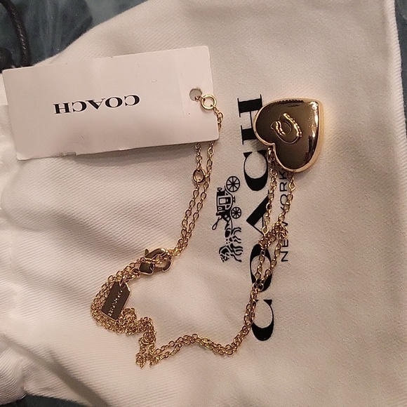 Coach Gold Heart Pendant Necklace - Picture 2 of 4